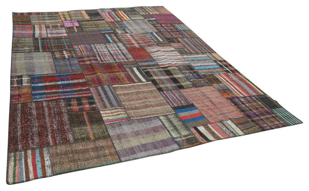 Rug N Carpet - Handmade Anatolian 10' 9'' x 13' 3'' Vintage Patchwork Kilim Rug