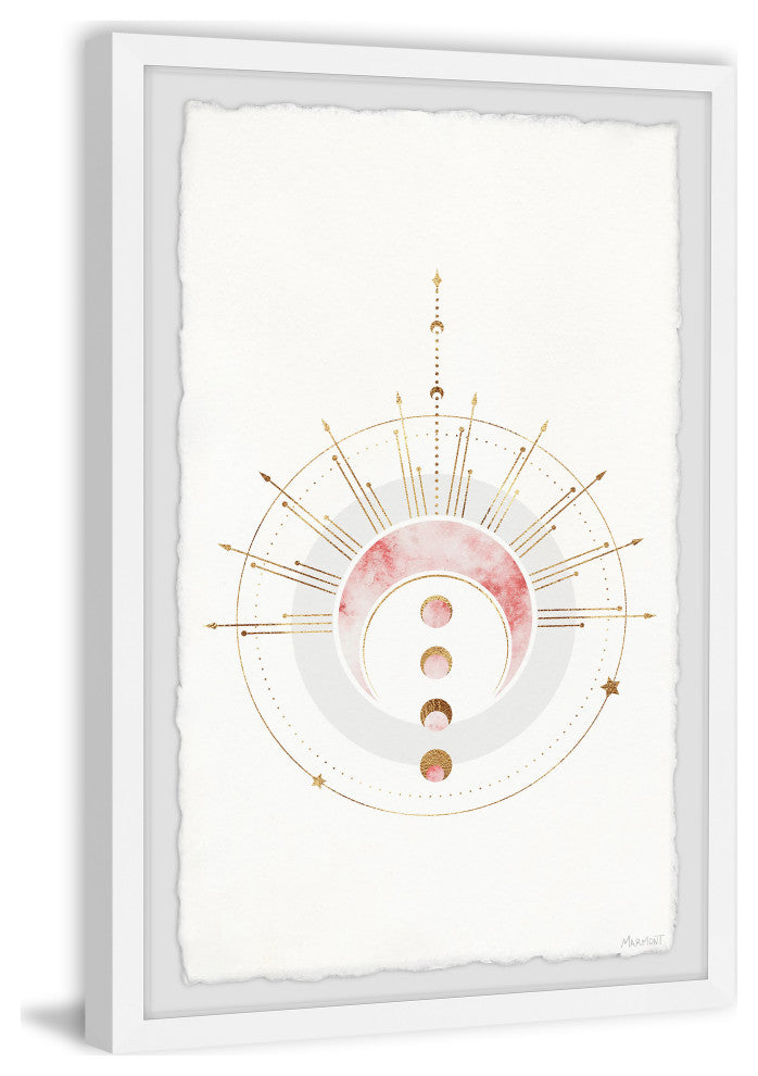 "Moon Lined Up" Framed Painting Print, 8x12