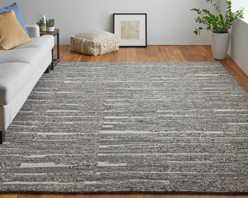 Conor Modern Abstract, Gray/Taupe/Ivory, 7'9"x9'9" Area Rug