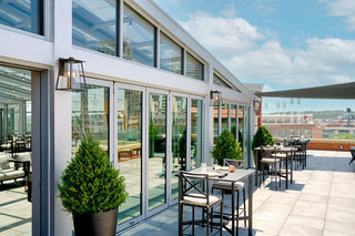 Hinkley Walker Medium Wall Mount Lantern, Buckeye Bronze