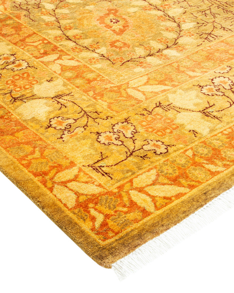 Mogul, One-of-a-Kind Hand-Knotted Area Rug, Green, 6' 1" x 9' 0"