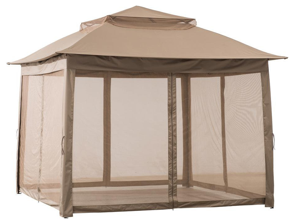 11 ft. x 11 ft. Khaki Pop Up Portable Steel Gazebo