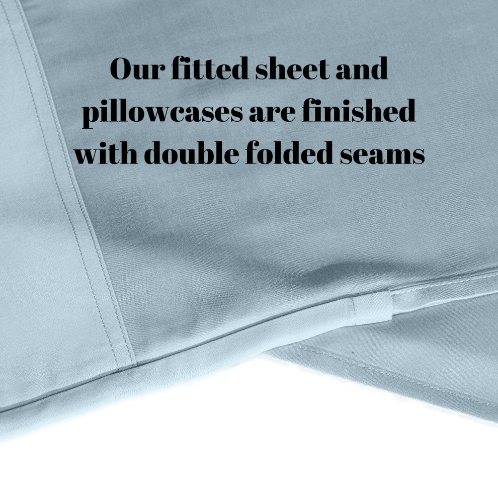 DTY Bedding Premium 4-Piece Sheet Set 100% Bamboo Viscose, Seaglass, King