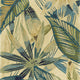 3' X 5' Ivory Or Teal Tropical Leaves Wool Indoor Area Rug
