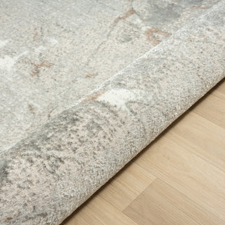 Beige/Gray Modern Abstract Indoor Area Rug, 7'5"x9'5"