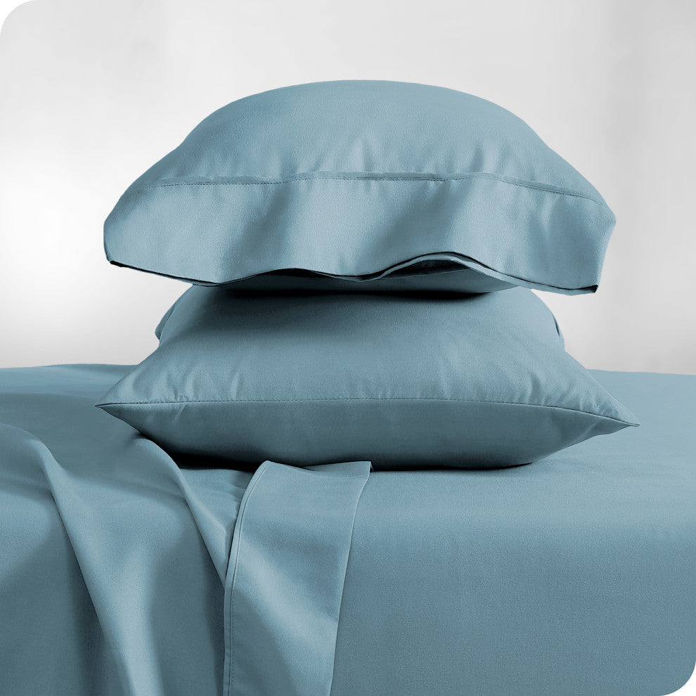 Bare Home Microfiber Pillowcases - Set of 2, Coronet Blue, Standard