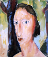 Alfred Henry Maurer Head of a Woman, 20"x25" Wall Decal