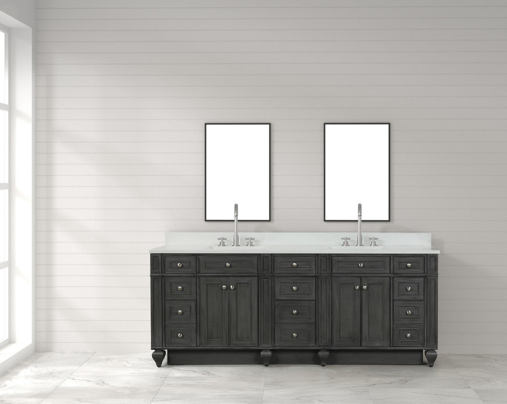 Winston Traditional Gray 84" Double Vanity