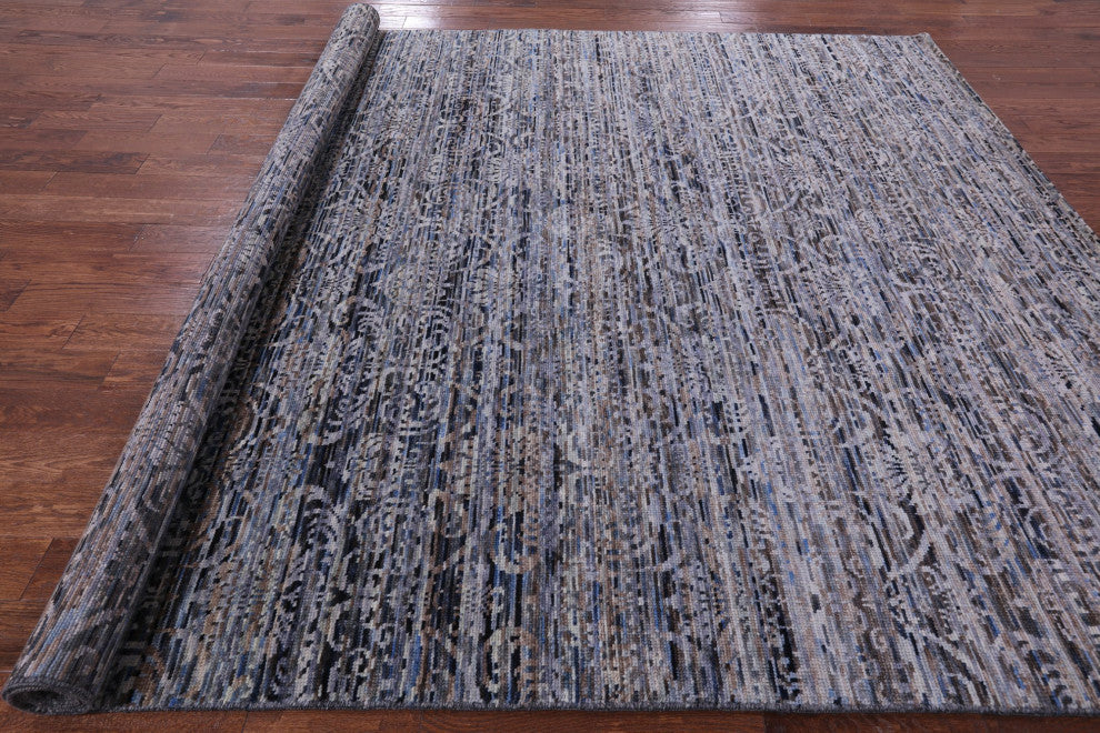 8' 10" X 12' 0" Hand Knotted Modern Wool Rug Q8583
