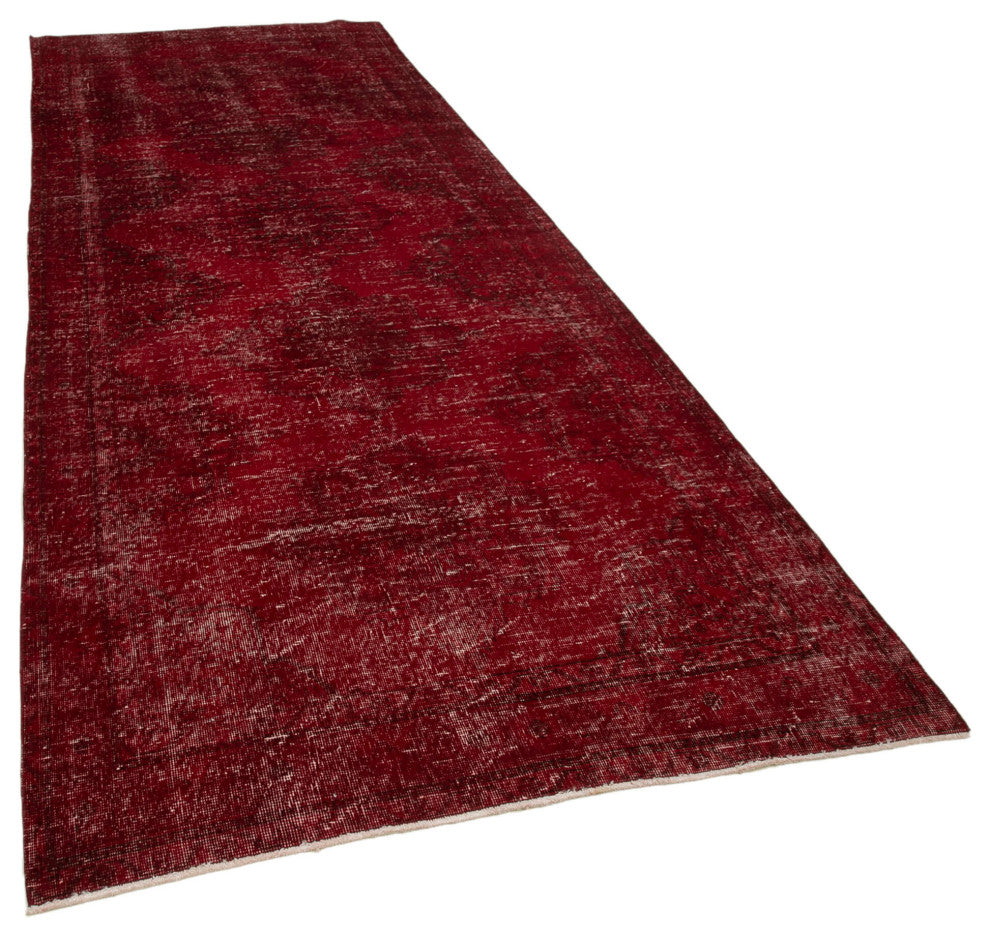 Rug N Carpet - Hand-knotted Turkish 4' 9" x 12' 6" Vintage Runner Rug