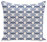 We'Re All Connected Geometric Print Pillow, Cadet, 26"x26"