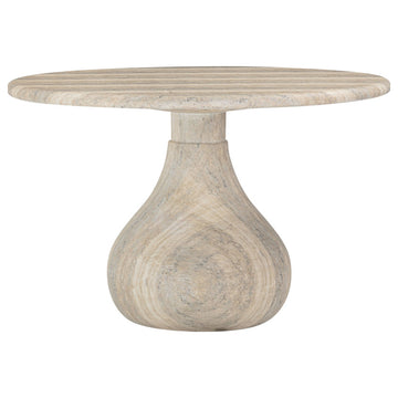 Smooch Indoor/Outdoor Dining Table, Travertine, 47"