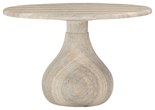 Smooch Indoor/Outdoor Dining Table, Travertine, 47"