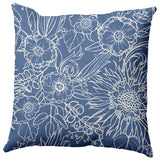 26" x 26" Zentangle Decorative Indoor Pillow, Cadet Blue