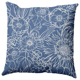 26" x 26" Zentangle Decorative Indoor Pillow, Cadet Blue