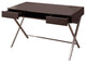 Benzara BM156223 Connect-It Desk With Built-In Storage Compartment, Brown