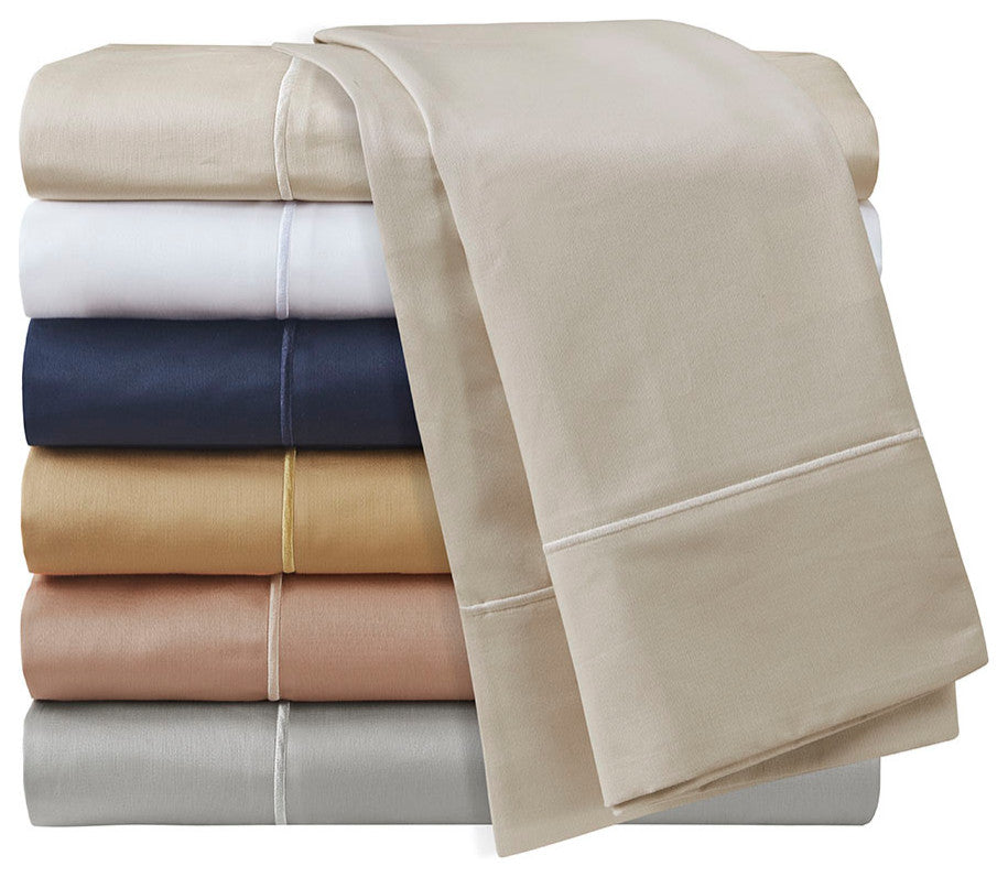 Madison Park 600 Thread Count Pima Cotton Sateen Sheet Set, Gold