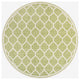 Trebol Moroccan Trellis Textured Weave Indoor/Outdoor, Green/Cream, 5' Round
