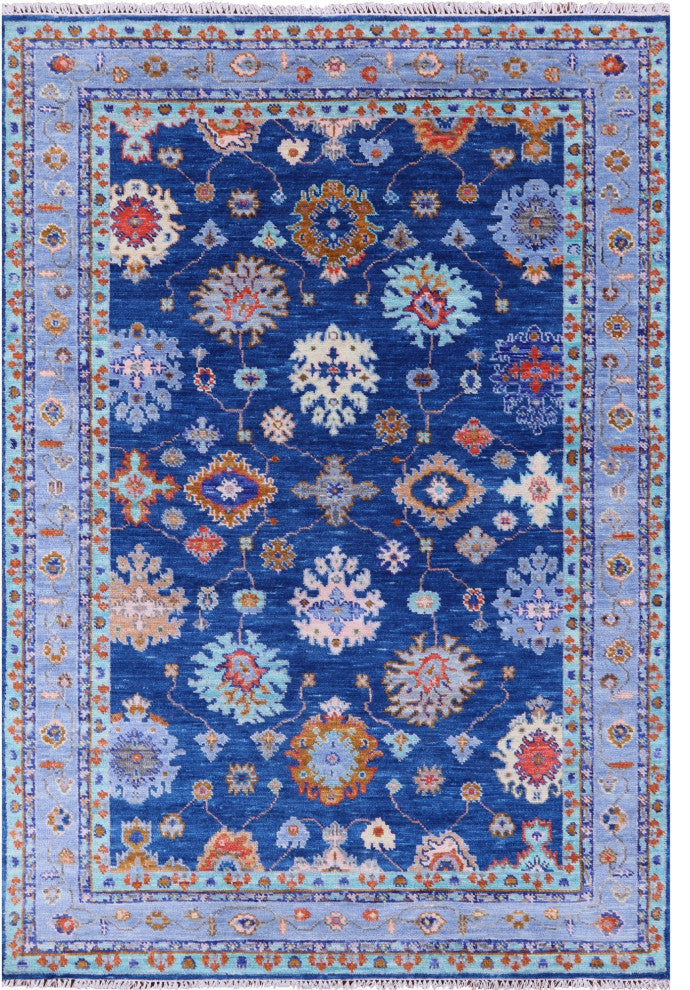 Turkish Oushak Handmade Wool Rug 6' 2" X 9' 0" - Q13662