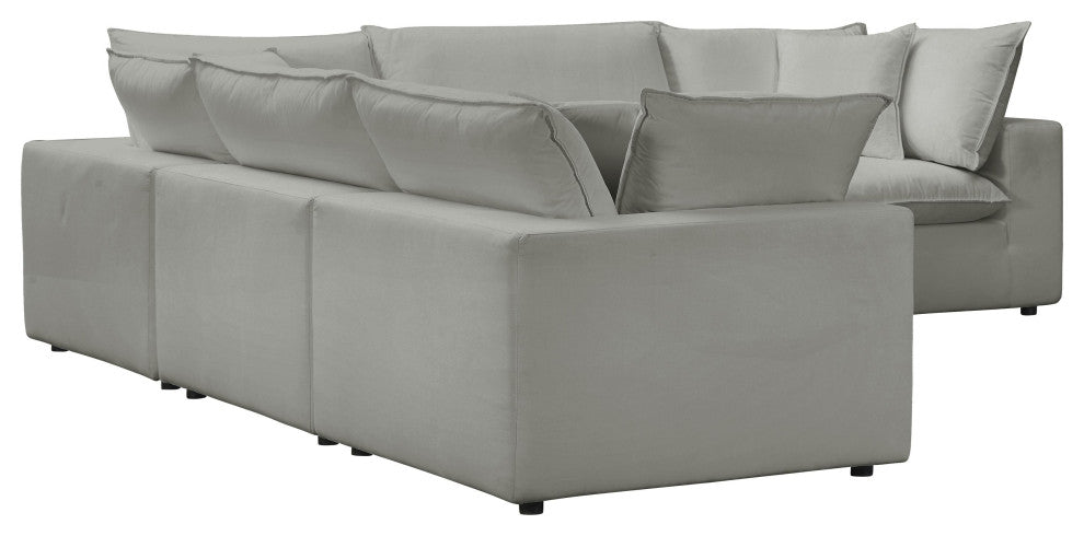 Cali Modular 5-piece L-Sectional, Slate