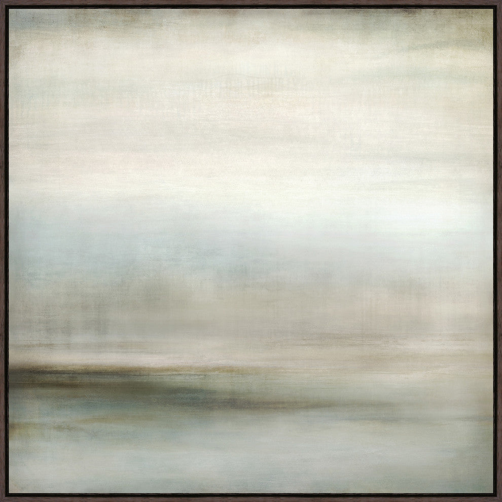 Delicate Morning, 31.25"x31.25", Espresso Natural Wood Gallery Floater