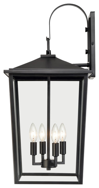 4 Light 13 in. Powder Coated Black Outdoor