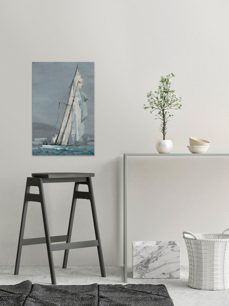 "White Sail" Painting Print on Wrapped Canvas, 20"x30"