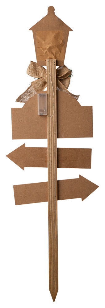 42"H Christmas Directions Yard Stake