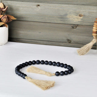 Akaida Dark Blue Wooden Bead Tassel Decor