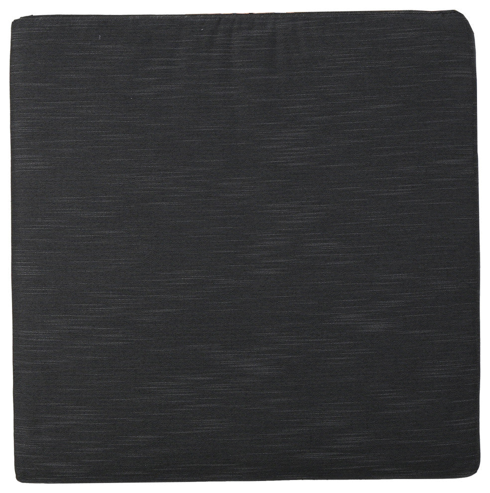 GDF Studio Lorita Outdoor 5-Piece Gray Wicker Sectional Sofa With Black Cushions