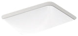 Kohler Caxton Rectangle Under-Mount Bathroom Sink w/ Overflow, White