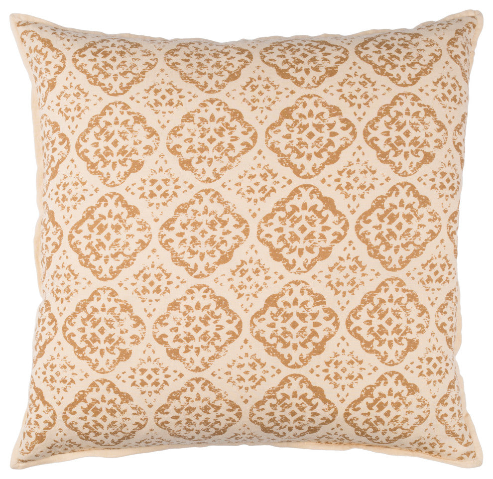 Surya D'orsay DOR-004 18"x18" Pillow Cover, Beige/Camel