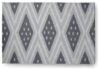 Diamond & Dots Soft Chenille Area Rug, Gray, 2'x3'