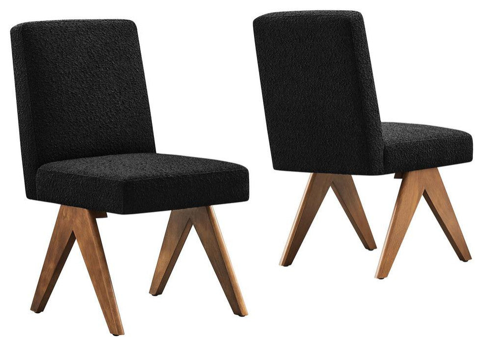 Lyra Boucle Fabric Dining Room Side Chair - Set of 2