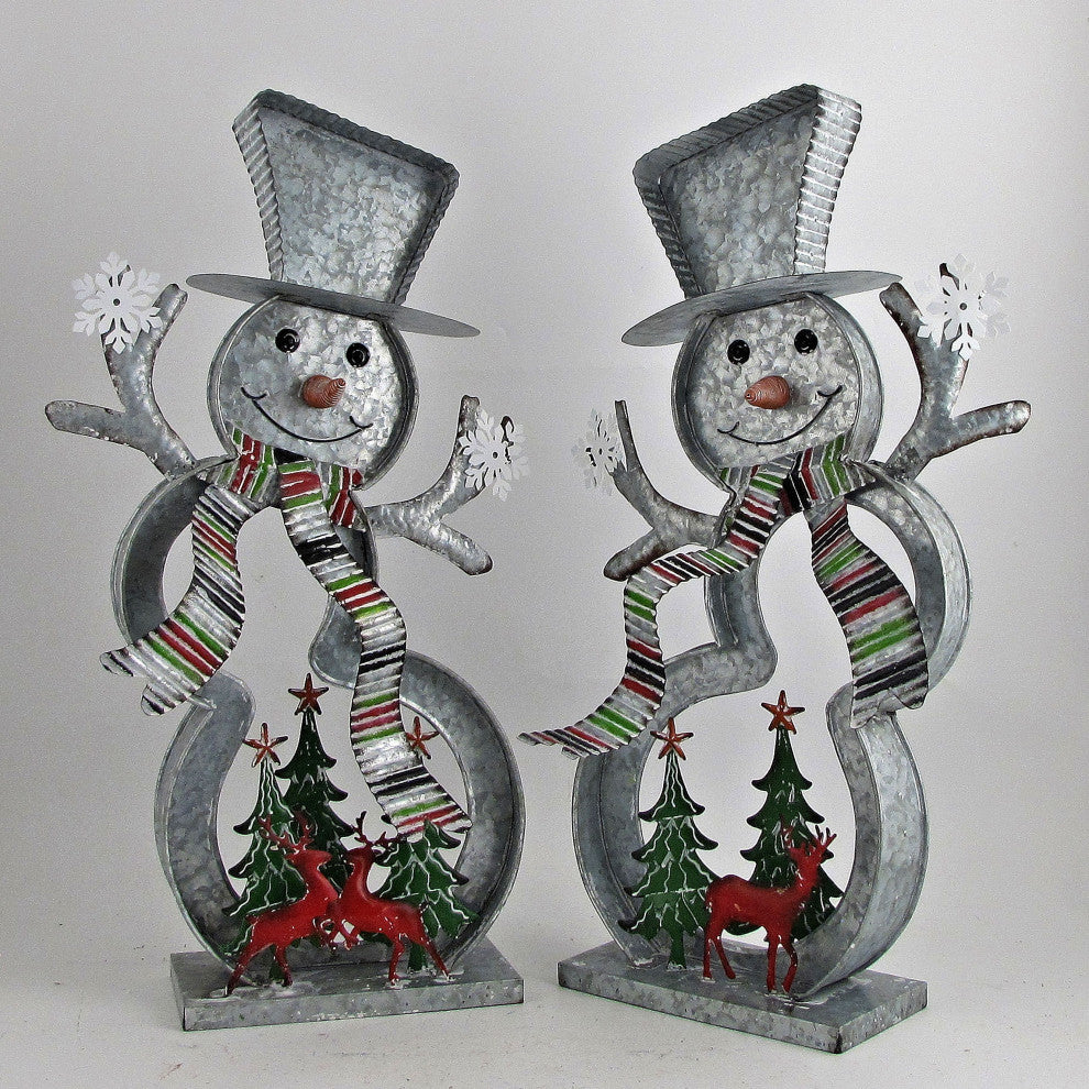 Galvanized Cookie Cutter Snowmen, Christmas Trees and Reindeer