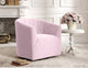 Rustic Manor Evelina Accent Chair Upholstered, Velvet, Blush