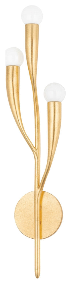 Labra 3-Light Wall Sconce, Vintage Gold Leaf Finish