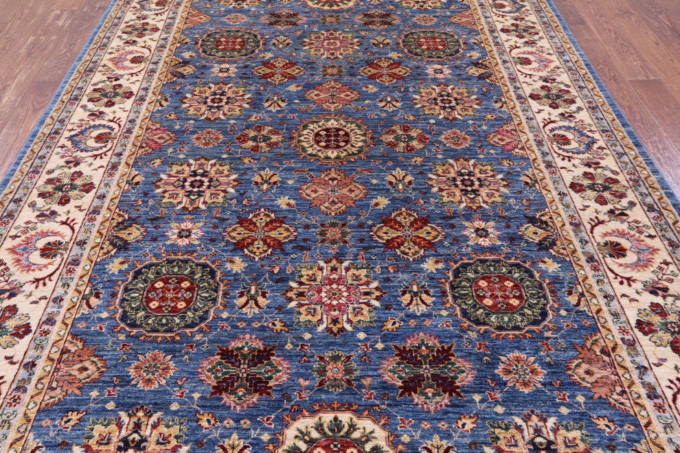 6' 10" X 10' 1" Persian Tabriz Hand-Knotted Wool Rug Q7525