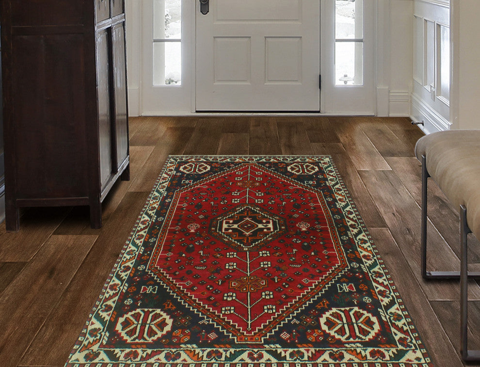 Fine Vintage Distressed Sadiki Red Rug