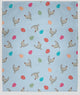 30 x 40 in Chickens and Eggs Easter Throw Blanket, After Rain Blue