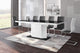 AMIGO Extendable Dining Table with Storage, Black/White