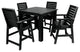 Glennville 5-Piece Square Counter Dining Set, Weathered Acorn, Black