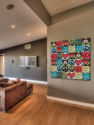 "Peace Collage" Painting Print on Canvas by Tori Campisi