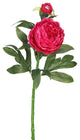 Vickerman Artificial Peony Stem, Hot Pink