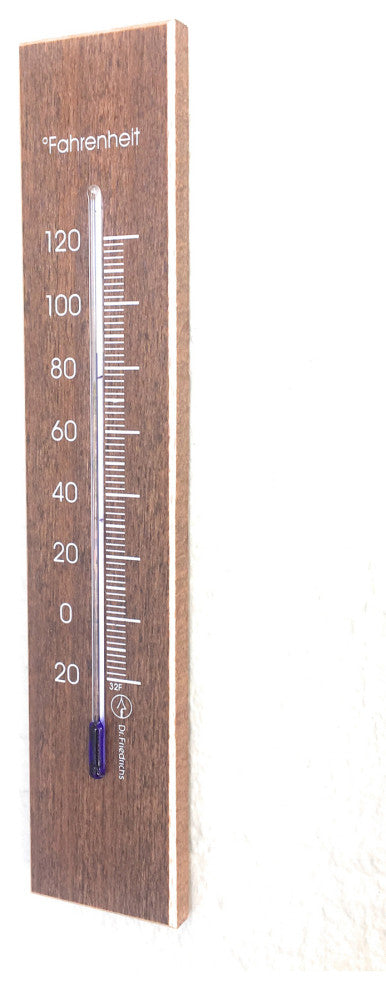 Wall Thermometer Walnut Finish 7.8 inch