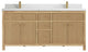 Sonoma 72 Double Sink Bath Vanity in Light Natural Teak with 2" Calacatta Laza