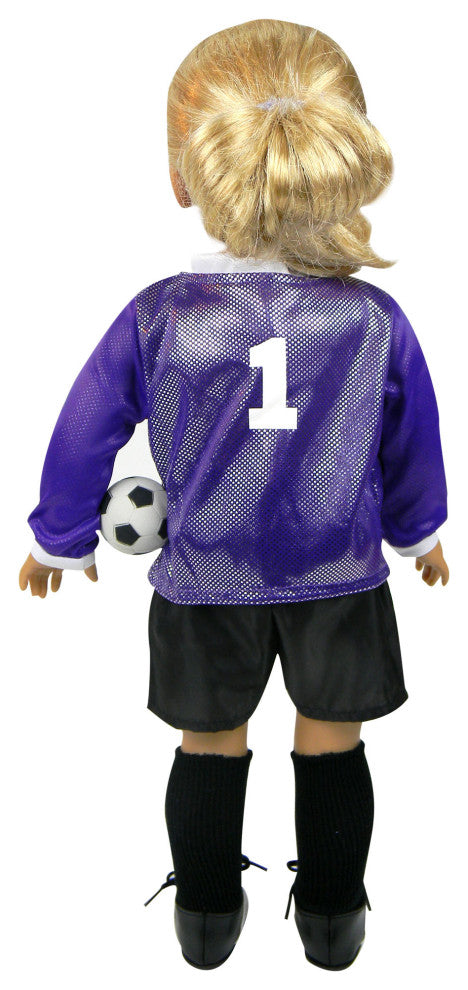18" Dolls Soccer Outfit 6-Piece Set with Ball