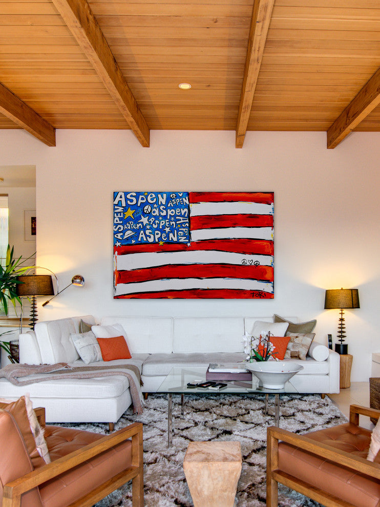 "Aspen Flag" Painting Print on Canvas by Tori Campisi