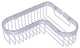 Corner Toiletry Shower Basket, Polished Chrome