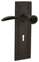 Mission Plate With Keyhole Swan Lever, Oil-Rubbed Bronze, Passage, Non-Handed